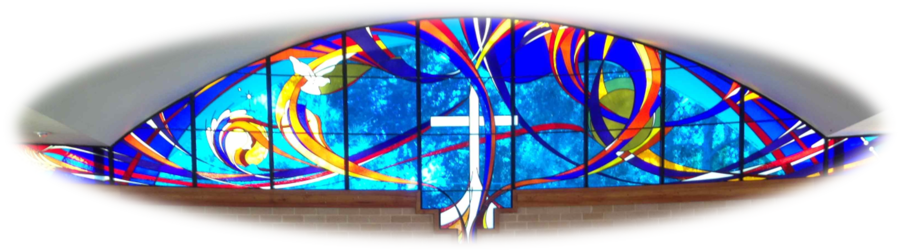 Stained-glass window at Galston Uniting Church